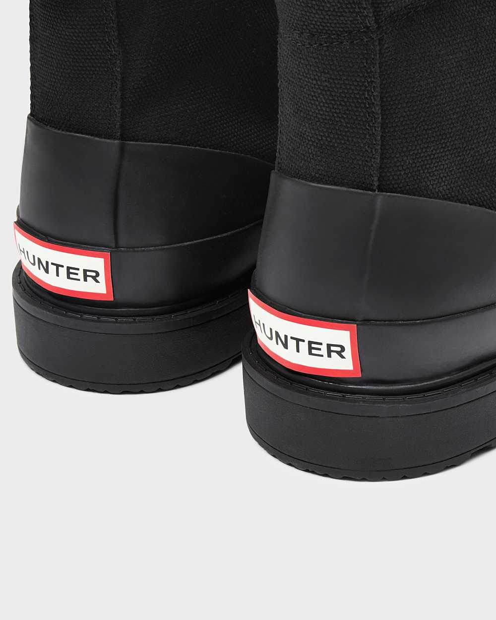 Hunter Original Canvas Lace-up Derby Men's Boots NZ-34319K Black